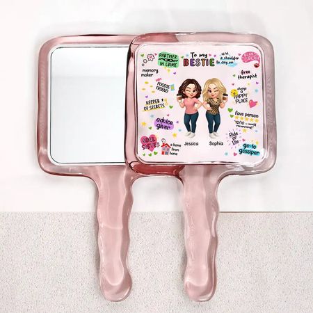 To My Bestie – Personalized Mirror for Sisters with Fun Quotes